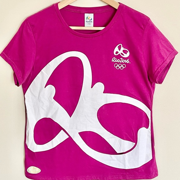 Rio 2016 Olympics Venue Collection Fuchsia White Graphic T Shirt Women’s XL - Picture 3 of 10